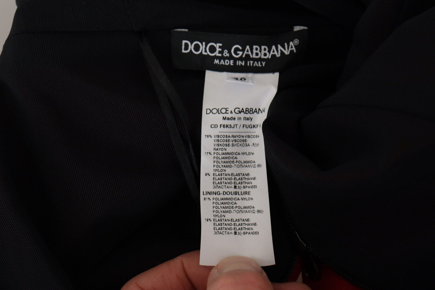 Dolce & Gabbana Elegantes Rotes Bodycon Midikleid