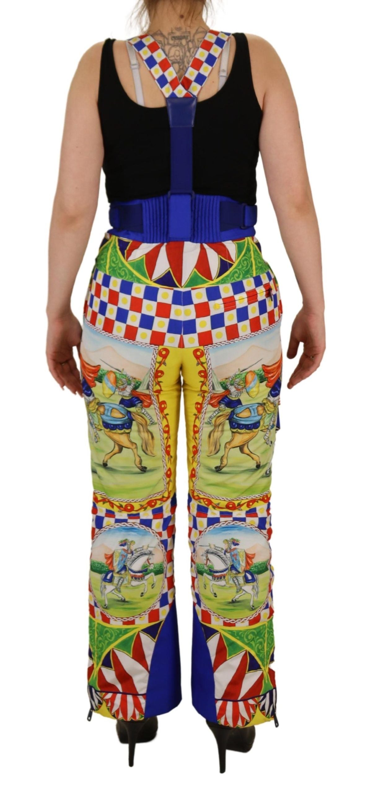 Dolce & Gabbana Multicolor Hochtaillierte Schneehose