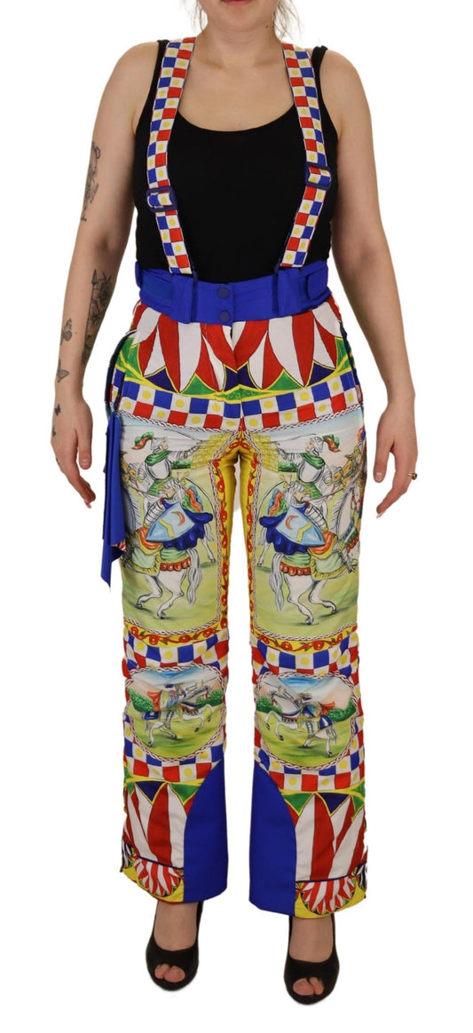 Dolce & Gabbana Multicolor Hochtaillierte Schneehose