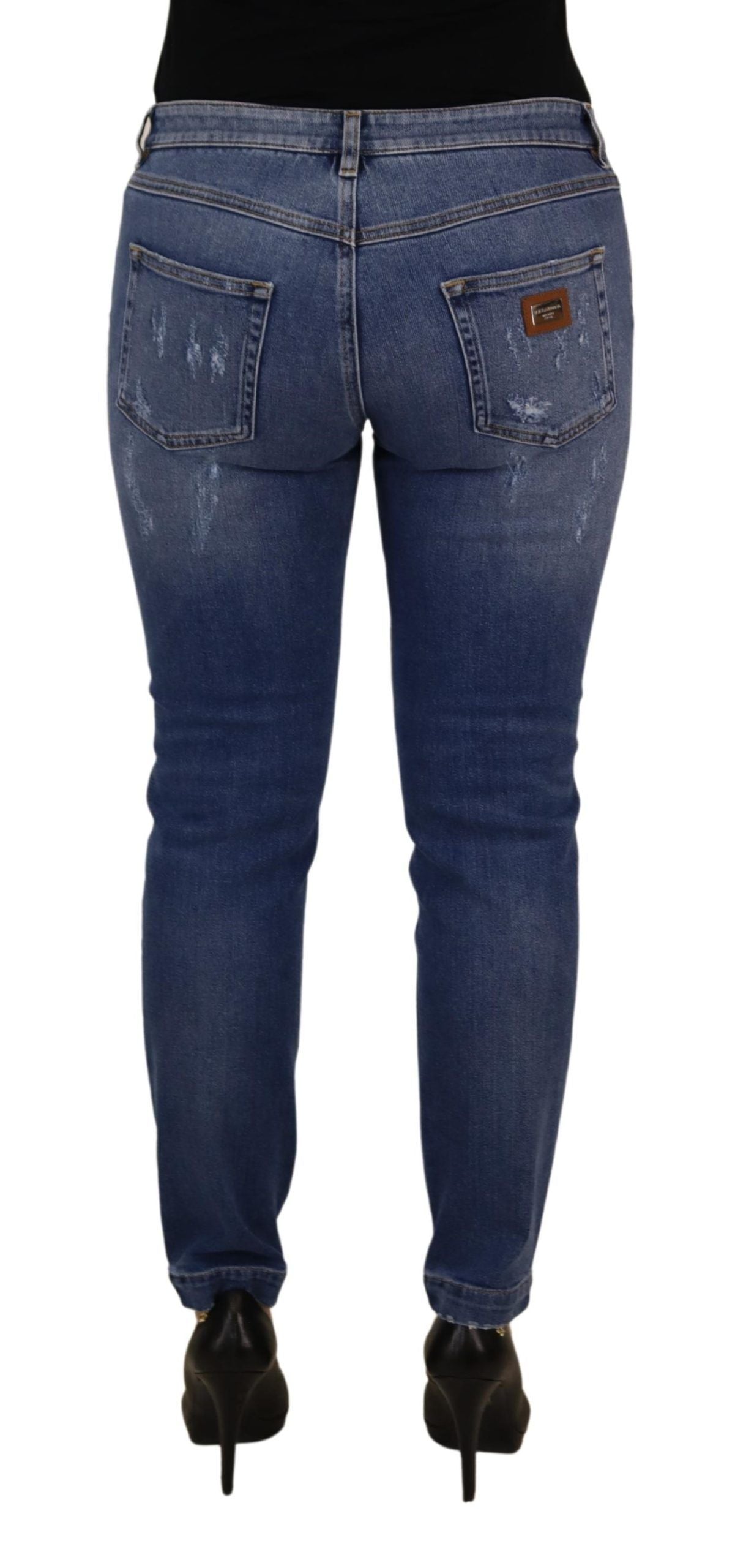 Dolce &amp; Gabbana Chic Skinny Denim Jeans with Low Waist