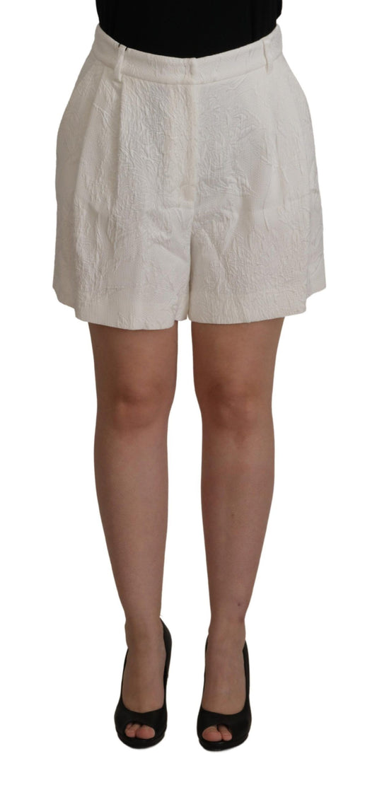 Dolce & Gabbana Elegante weiße Culotte-Shorts mit hoher Taille