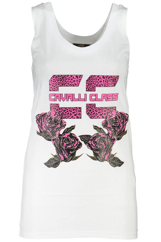 Cavalli Class White Cotton Top for Women