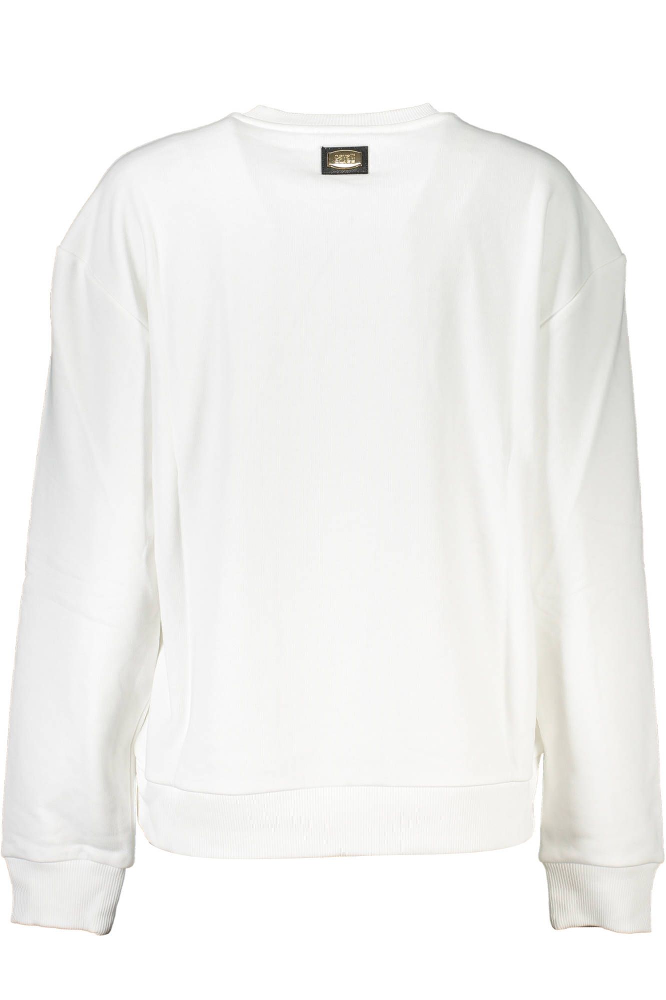 Cavalli Class Weißer Baumwollpullover für Frauen