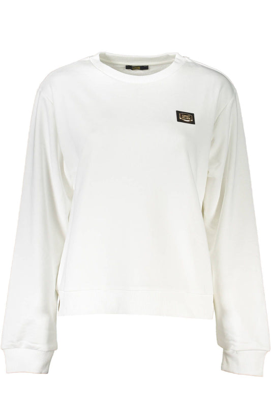 Cavalli Class White Cotton Sweater for Women