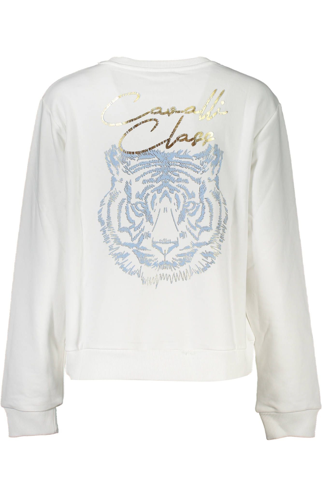 Cavalli Class White Cotton Sweater for Women