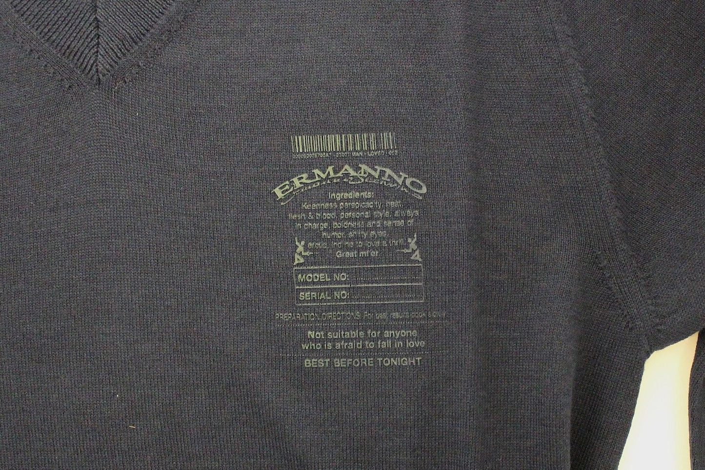 Ermanno Scervino Elegant blue V-neck sweater in wool blend