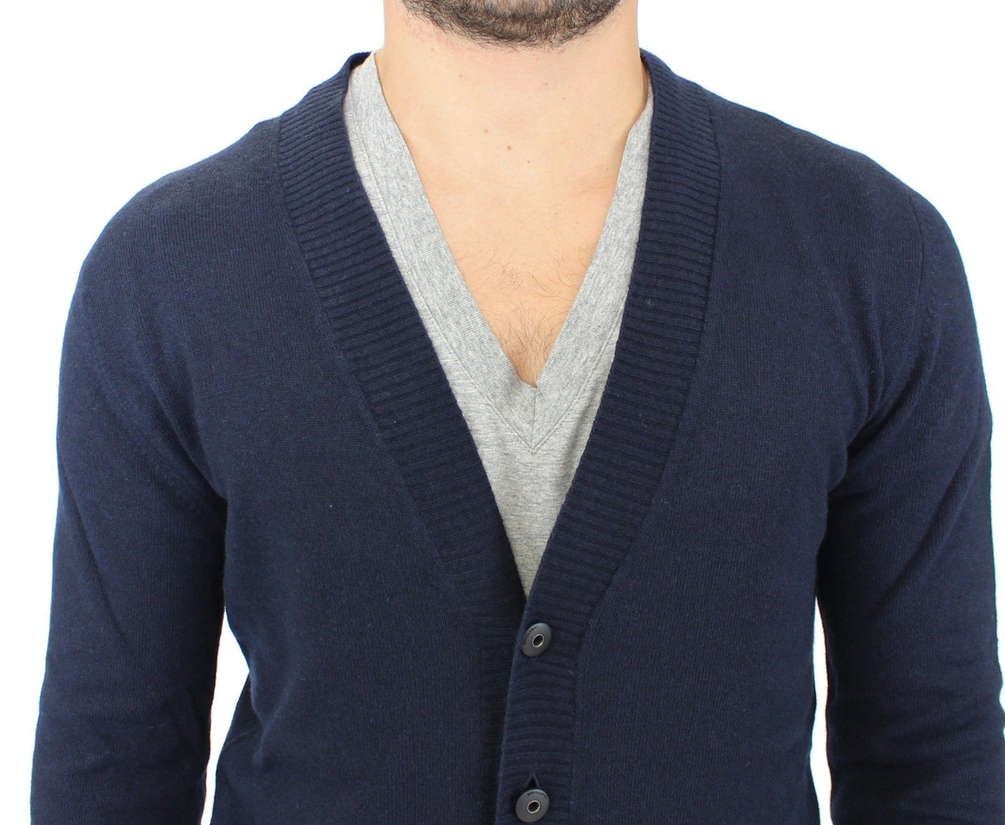 Ermanno Scervino Chic blue wool blend cardigan