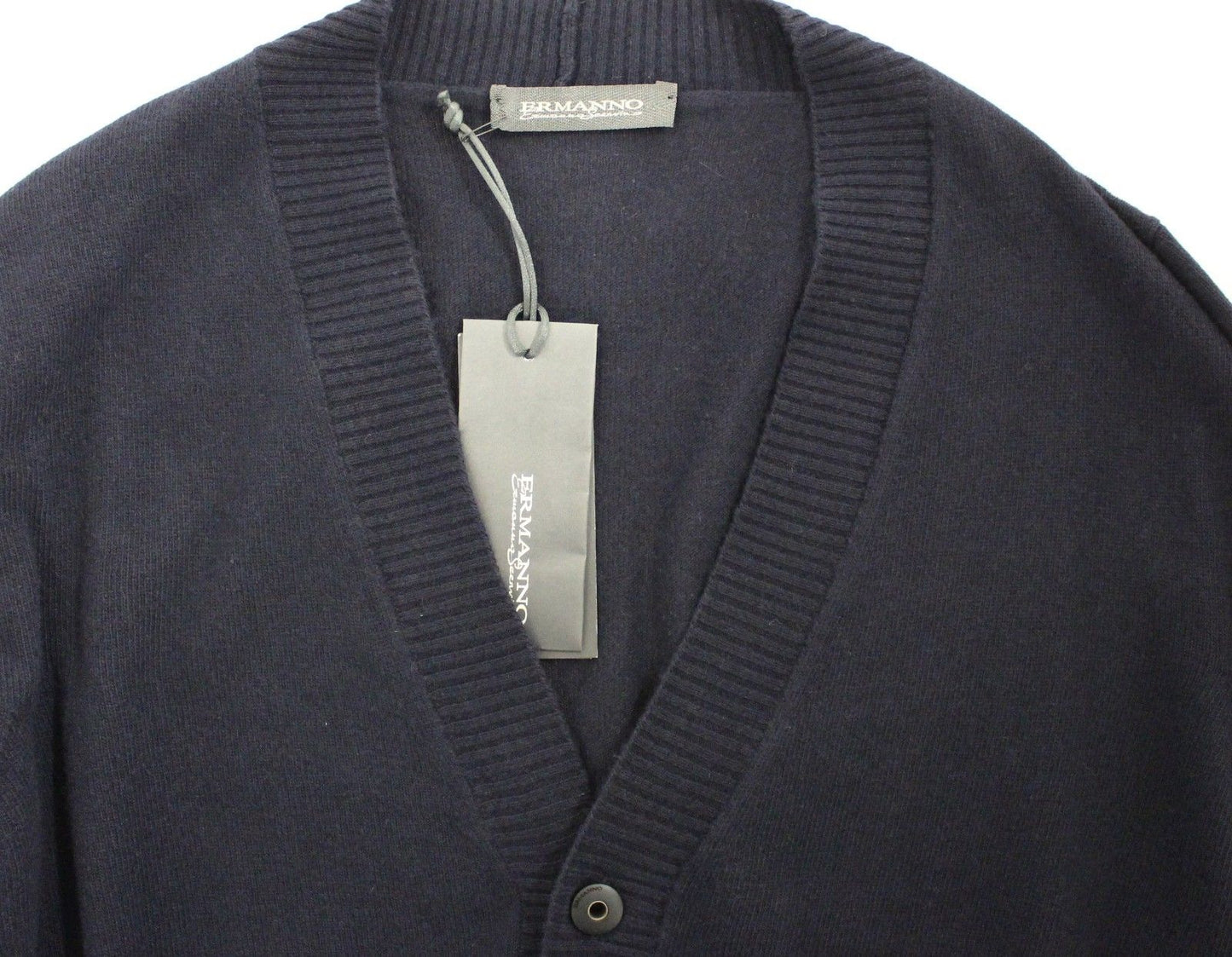 Ermanno Scervino Chic blue wool blend cardigan