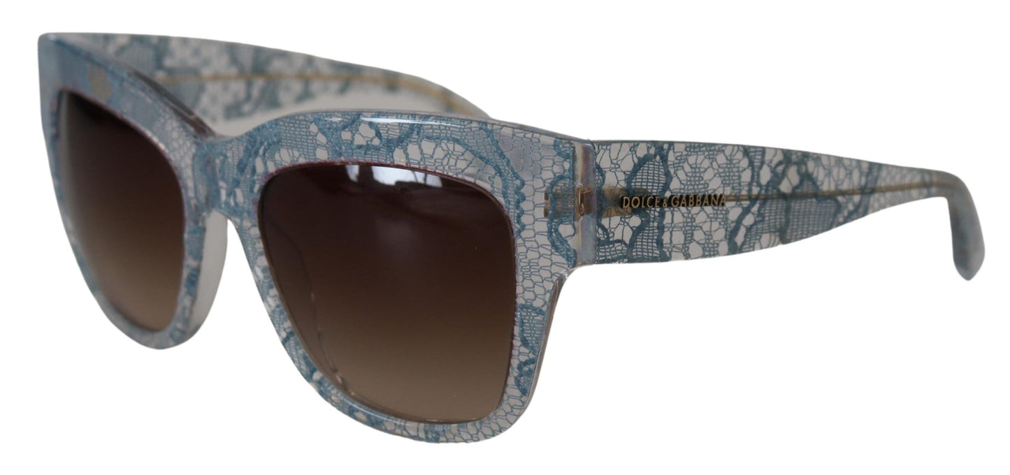 Dolce &amp; Gabbana Elegant sunglasses with lace trim and color gradient