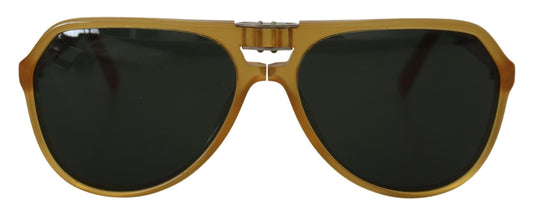 Dolce &amp; Gabbana Chic yellow acetate aviator sunglasses