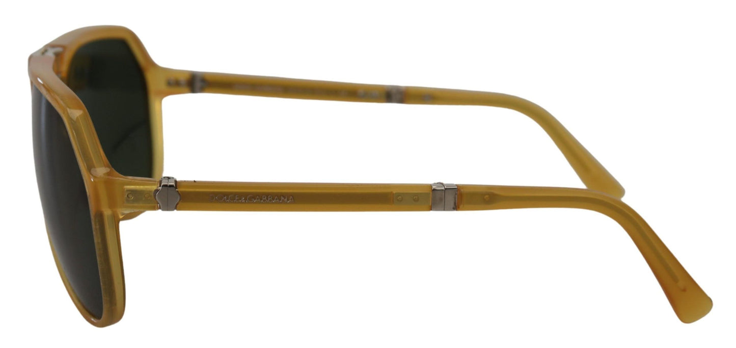 Dolce &amp; Gabbana Chic yellow acetate aviator sunglasses