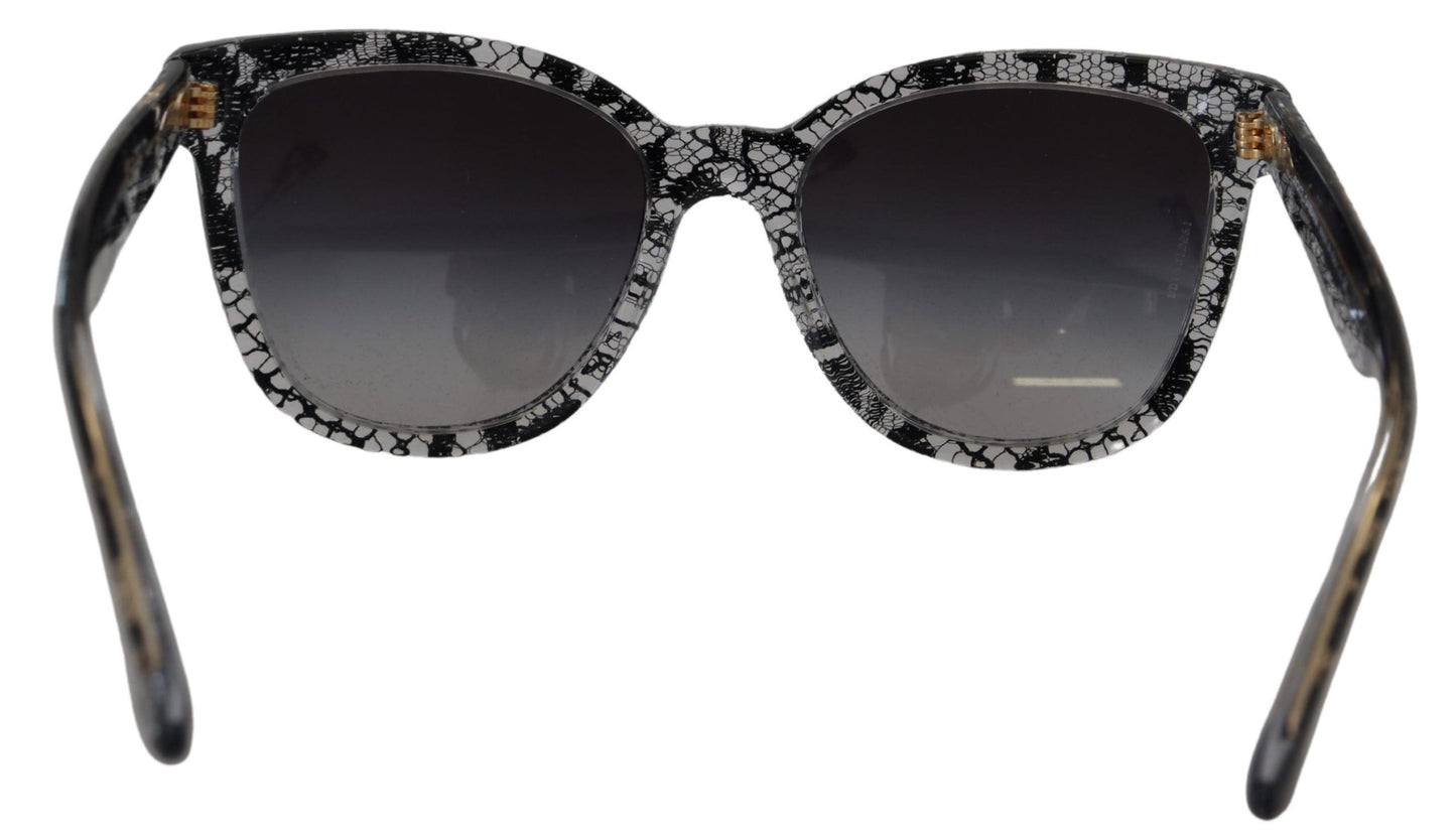 Dolce &amp; Gabbana Elegant sunglasses with white lace application