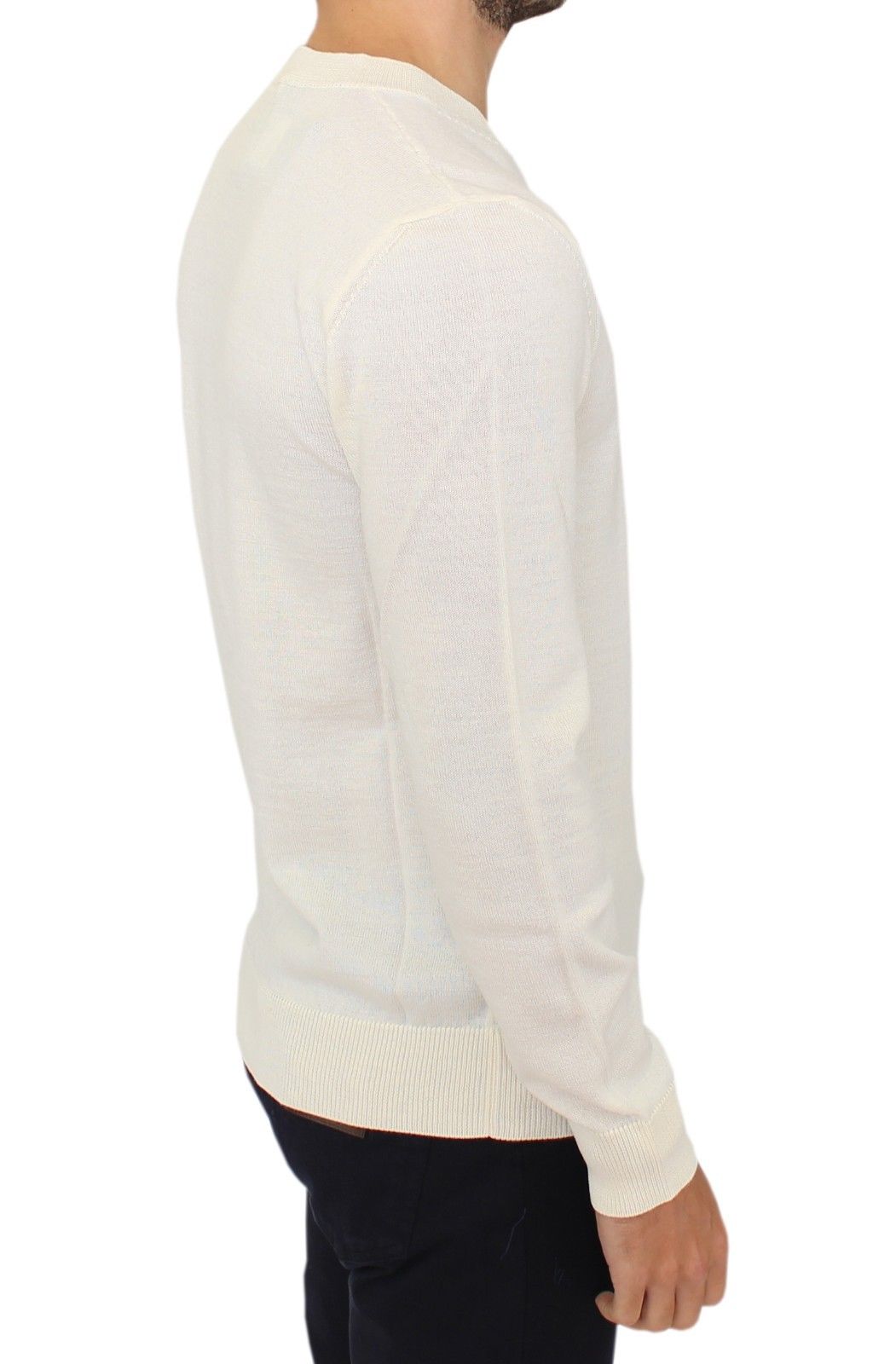 Ermanno Scervino Off-White wool-blend V-neck sweater