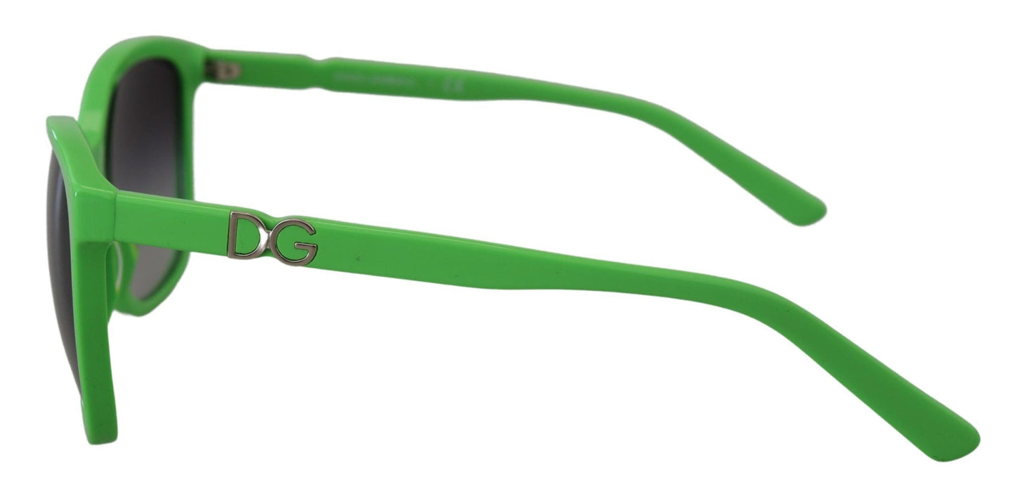 Dolce &amp; Gabbana Chic green round acetate sunglasses