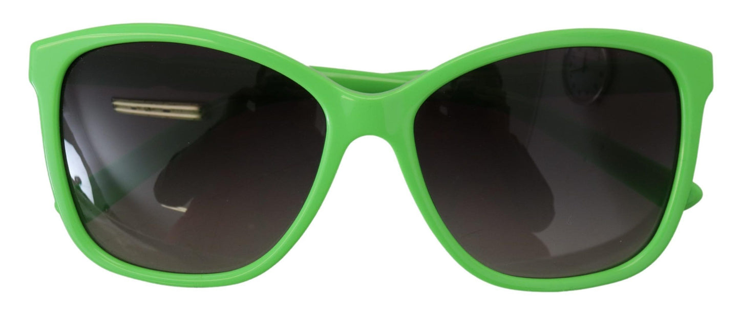 Dolce &amp; Gabbana Chic green round acetate sunglasses