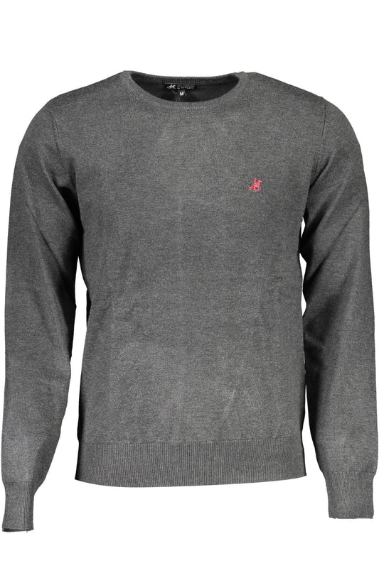 US Grand Polo Gray Viscose Sweater for Men