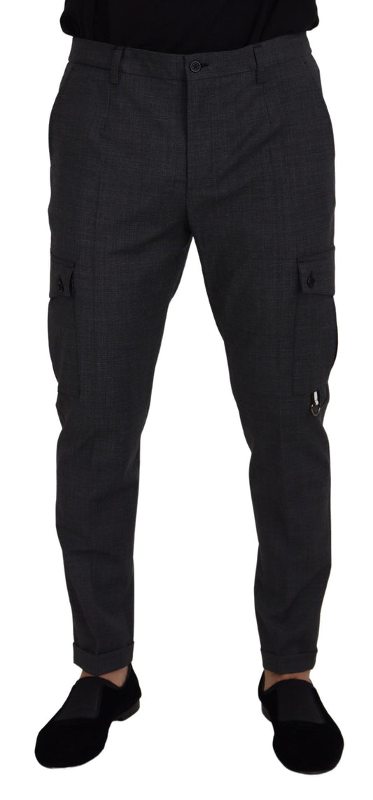 Dolce &amp; Gabbana Elegant Checked Slim Fit Cargo Pants