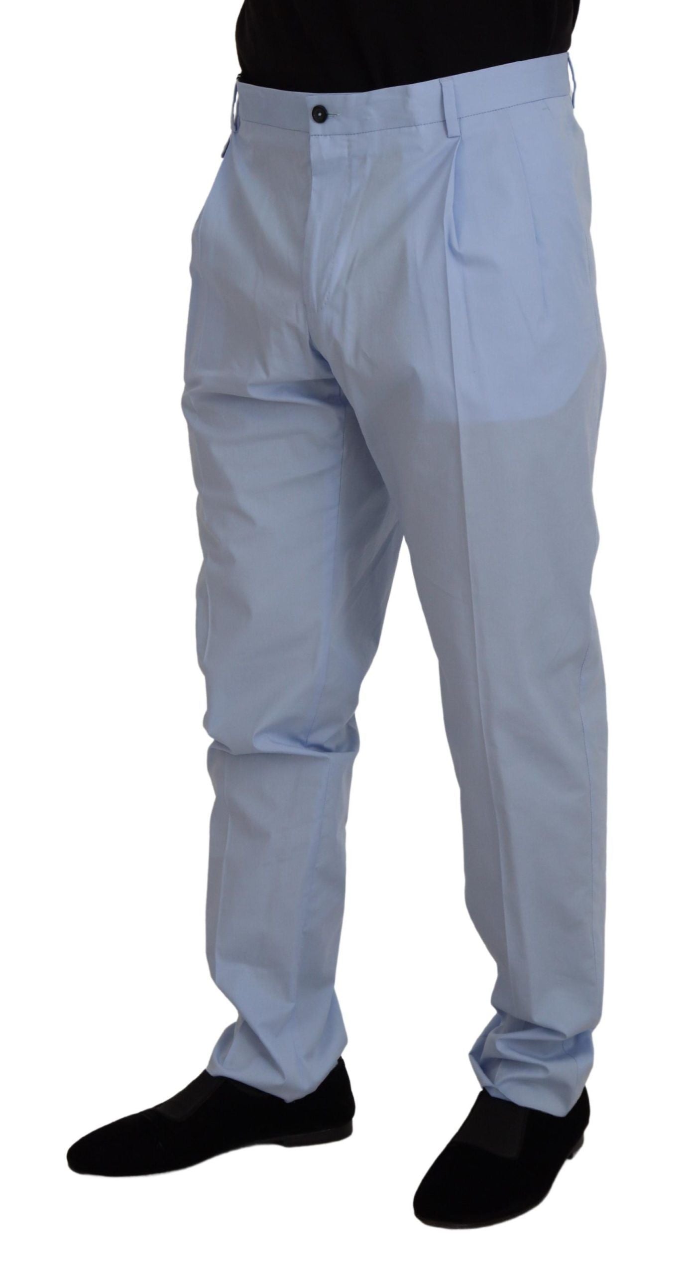 Dolce & Gabbana Elegante Slim Fit Chinos in Hellblau