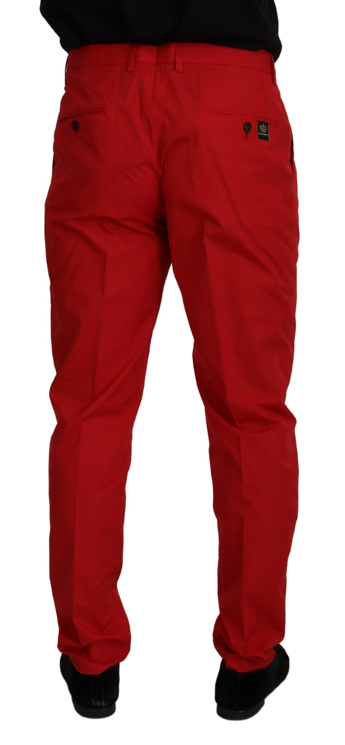 Dolce &amp; Gabbana Elegant slim fit chinos in carmine red