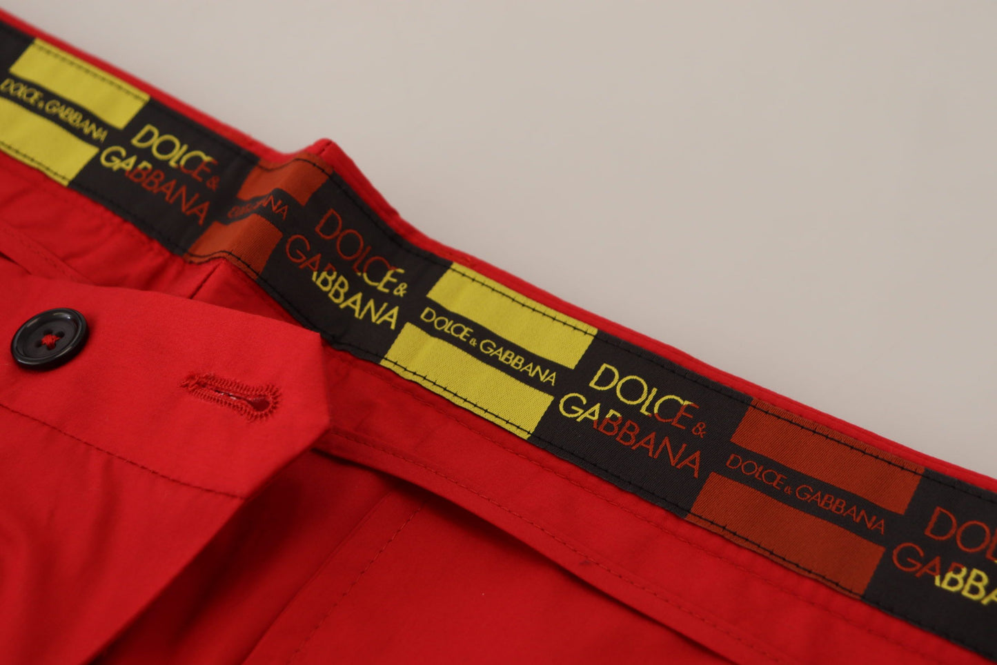 Dolce &amp; Gabbana Elegant slim fit chinos in carmine red