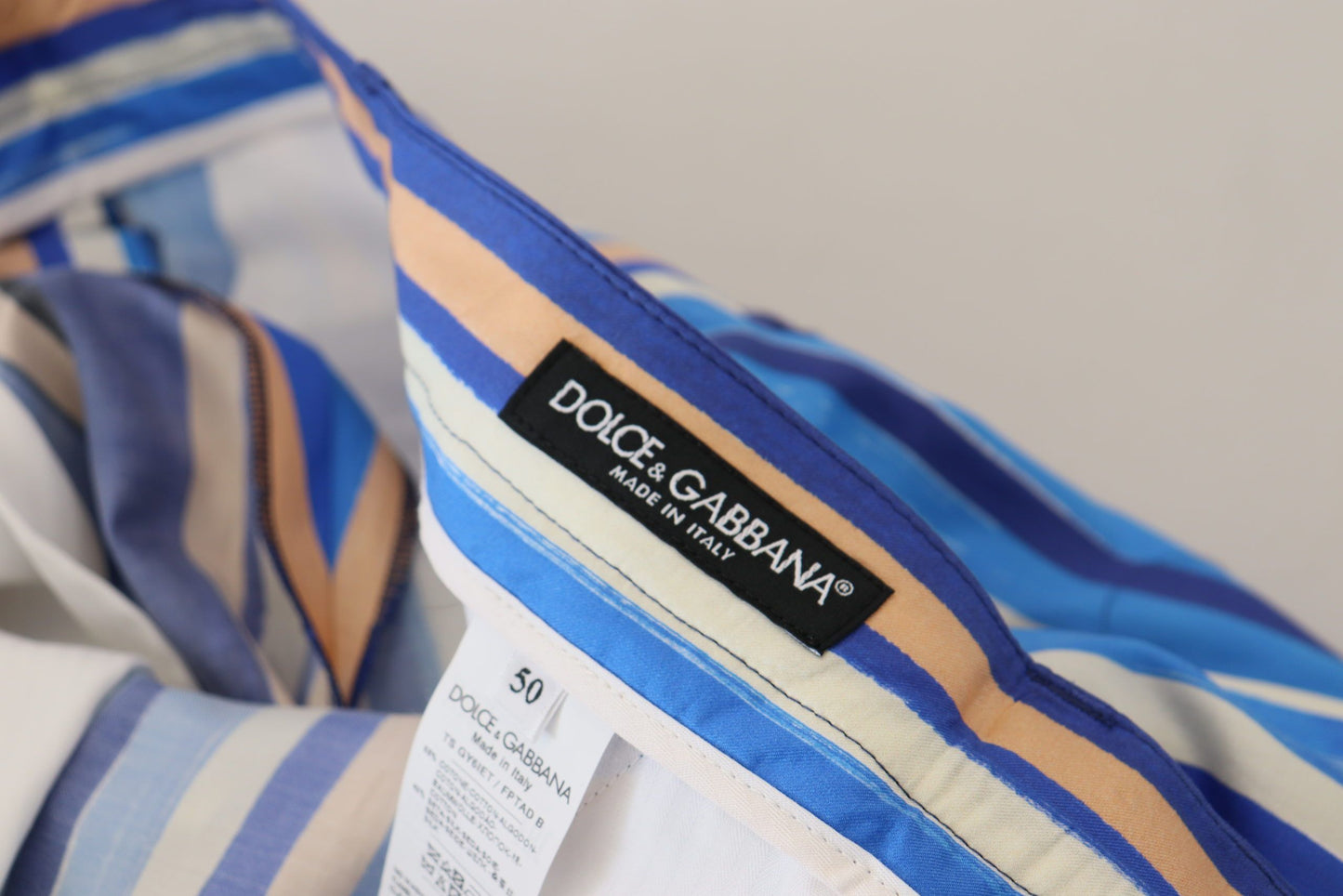 Dolce & Gabbana Schlanke gestreifte Chinos mit schmaler Passform