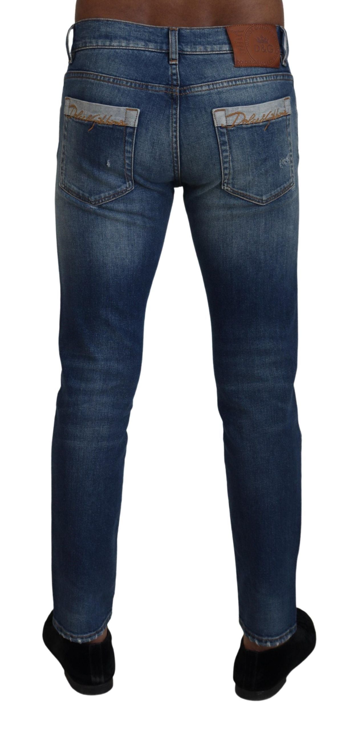 Dolce &amp; Gabbana Elegant slim fit jeans made from Italian denim