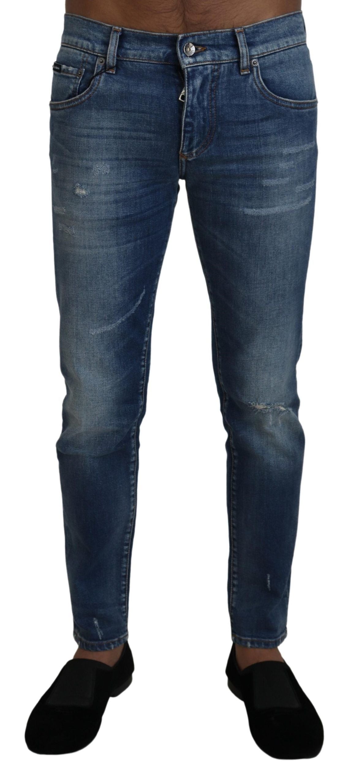 Dolce &amp; Gabbana Elegant slim fit jeans made from Italian denim