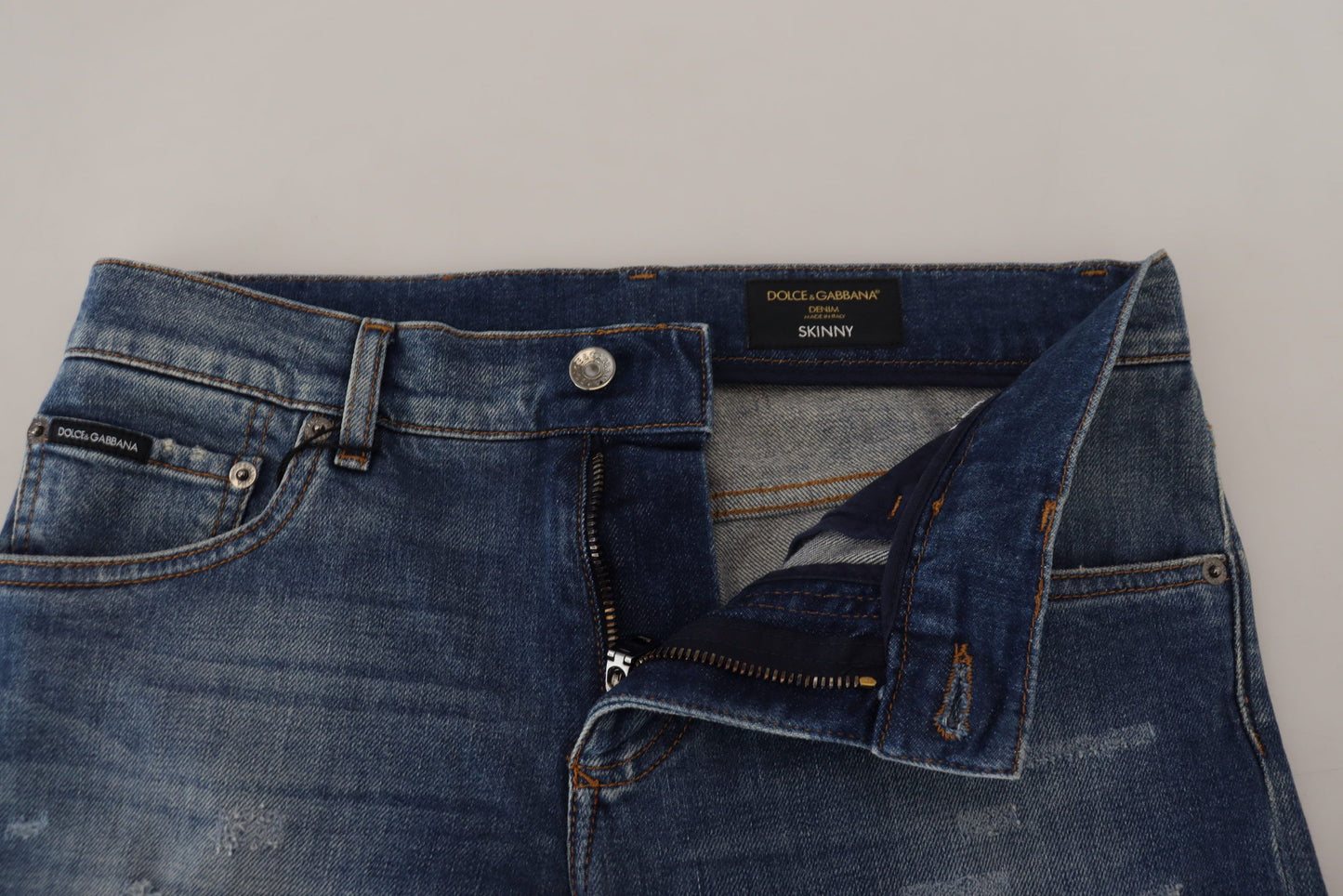 Dolce &amp; Gabbana Elegant slim fit jeans made from Italian denim