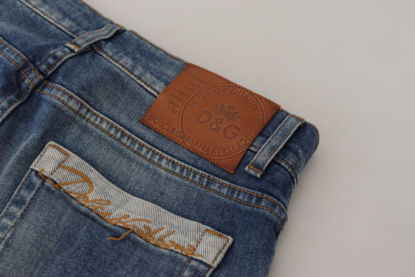 Dolce &amp; Gabbana Elegant slim fit jeans made from Italian denim