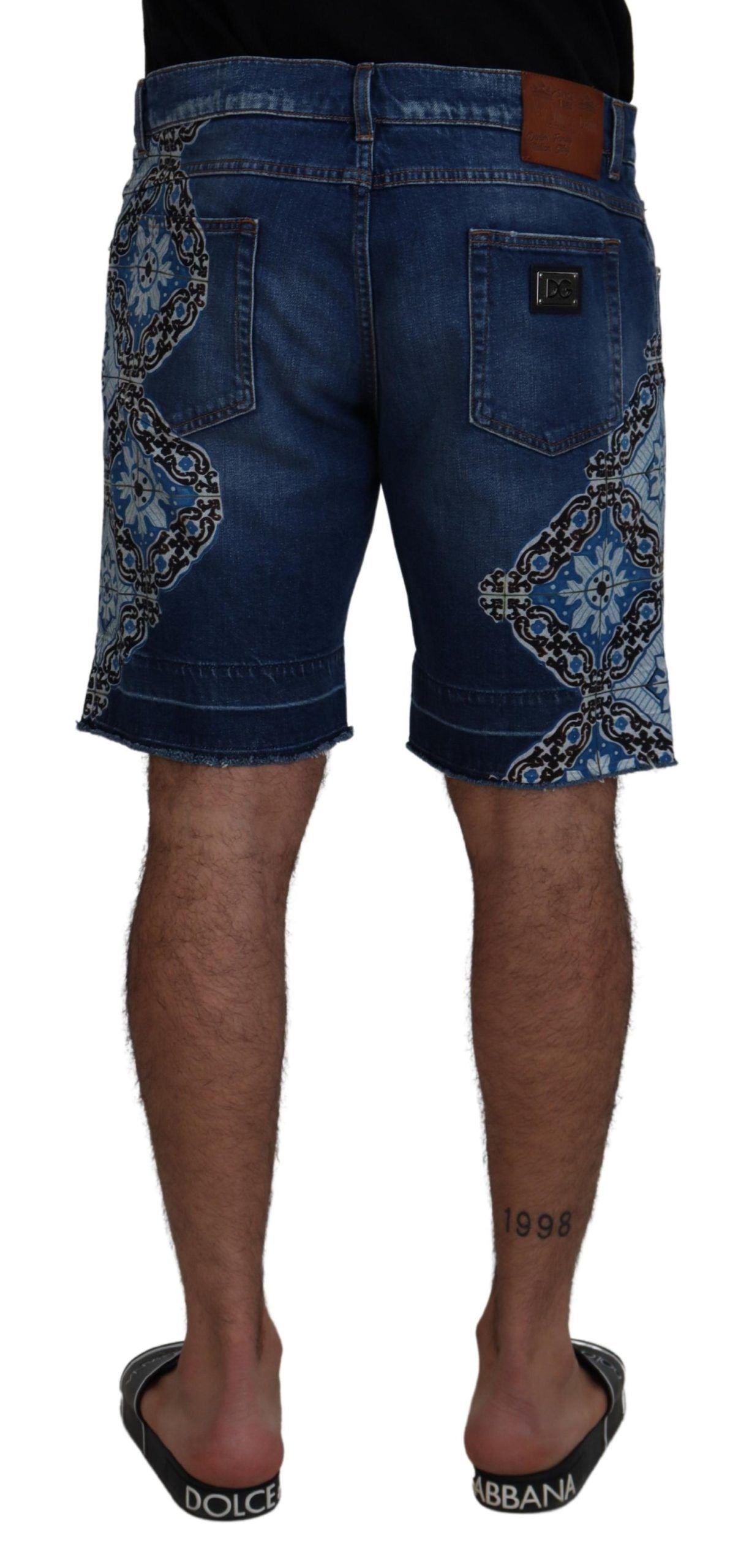 Dolce &amp; Gabbana Elegant Slim Fit Denim Shorts