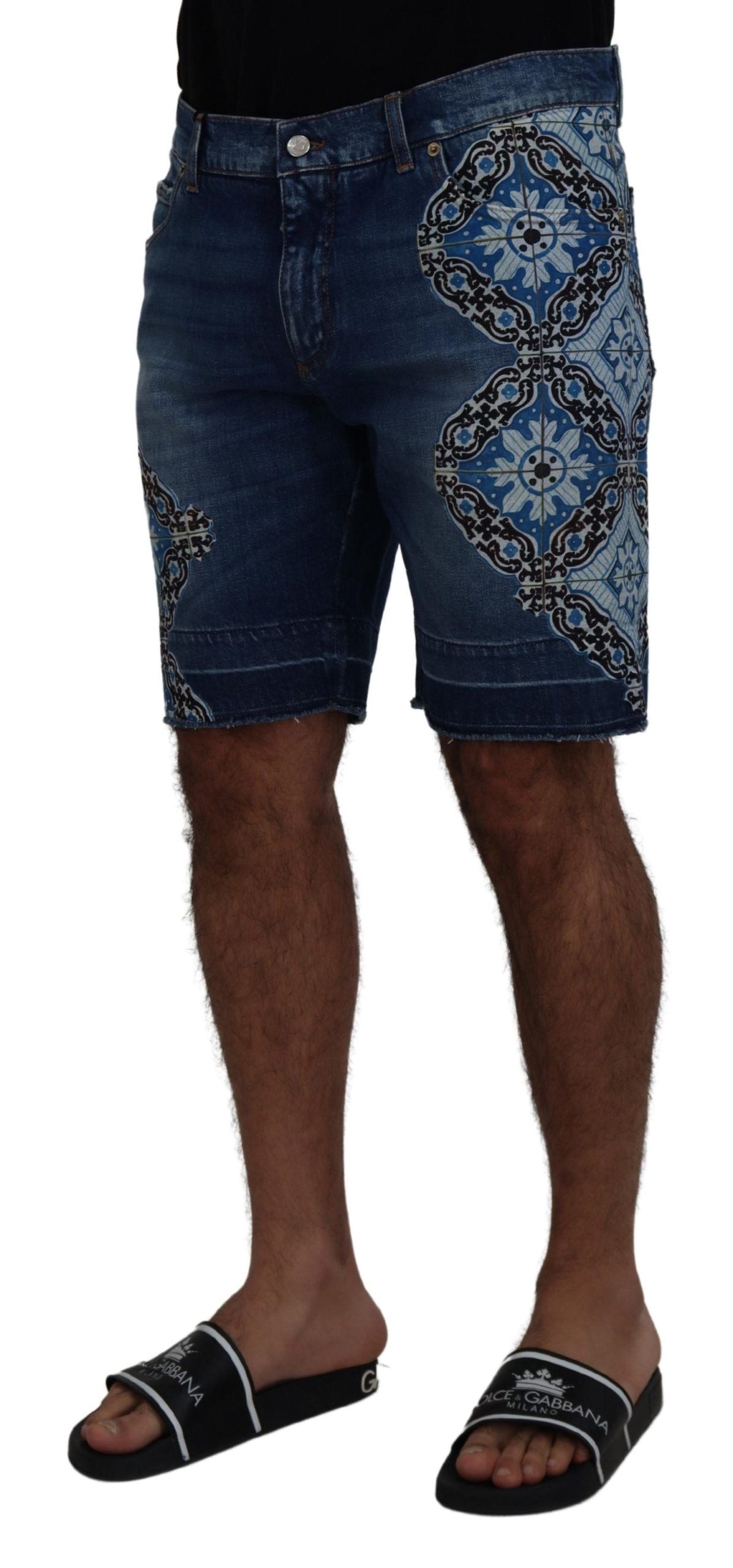 Dolce &amp; Gabbana Elegant Slim Fit Denim Shorts