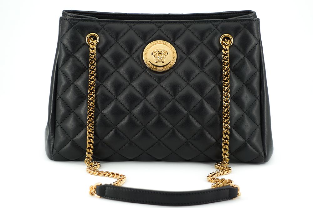 Versace Elegante gesteppte Nappaleder-Tasche