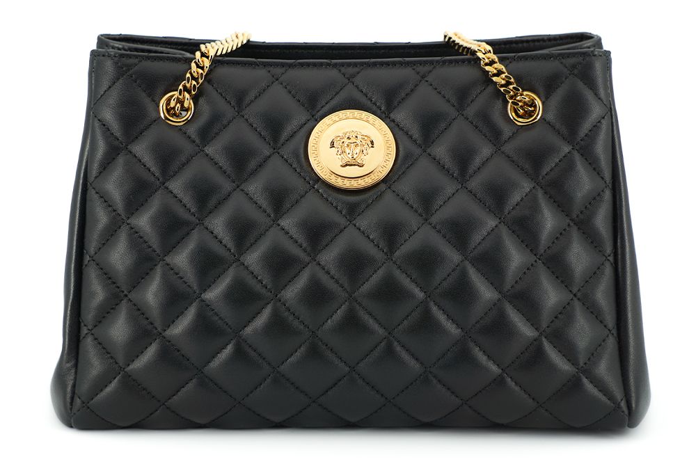 Versace Elegante gesteppte Nappaleder-Tasche