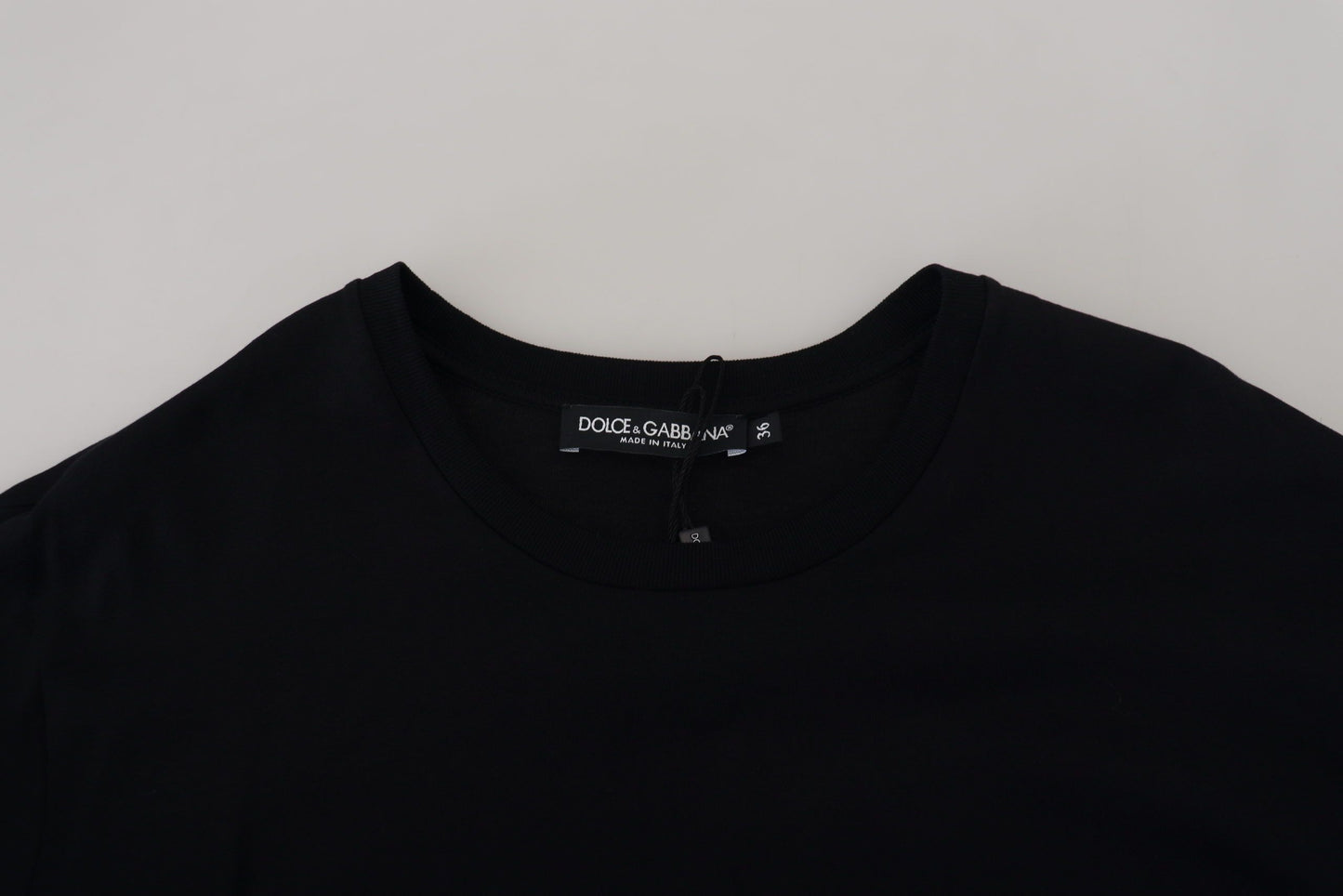 Dolce &amp; Gabbana Elegant black cotton short sleeve T-shirt