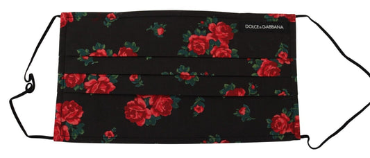 Dolce &amp; Gabbana Elegant floral face mask in folded cotton