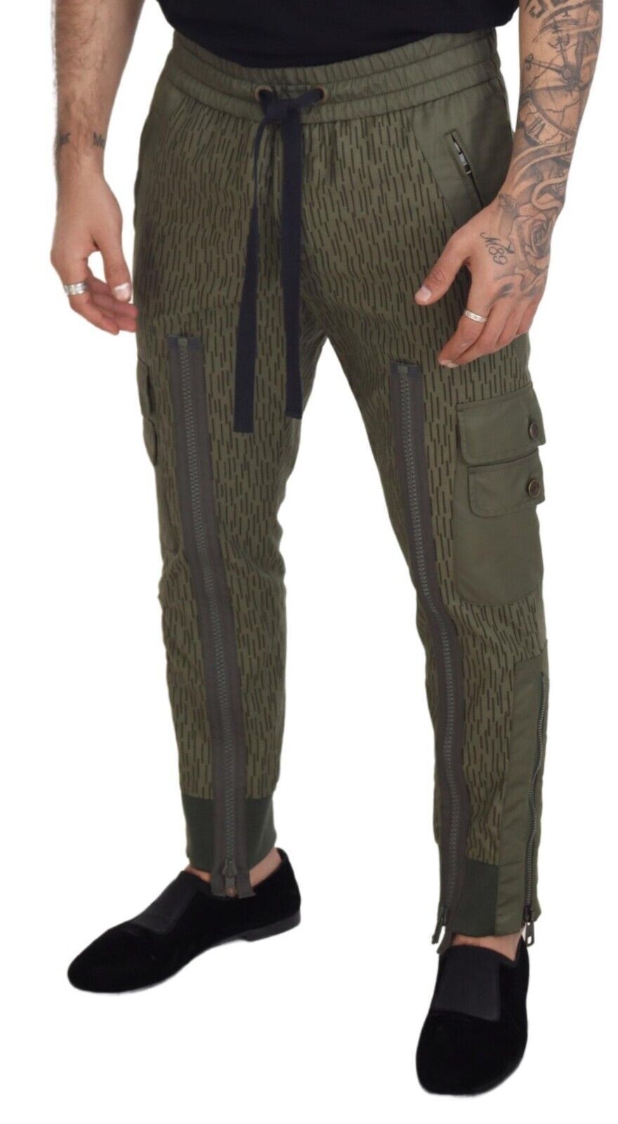 Dolce &amp; Gabbana Elegant green cotton blend trousers