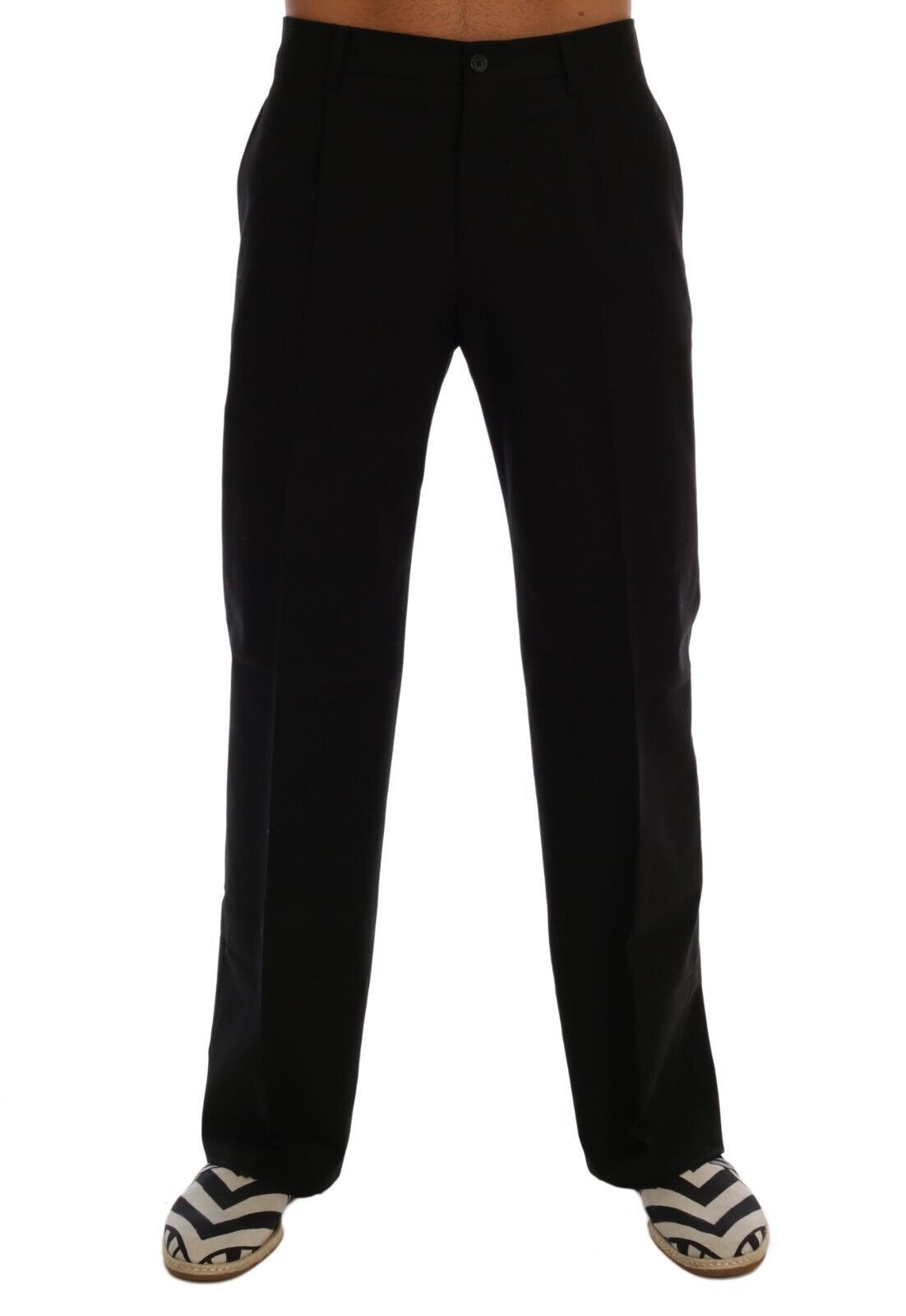 Dolce &amp; Gabbana Elegant black cotton stretch pants