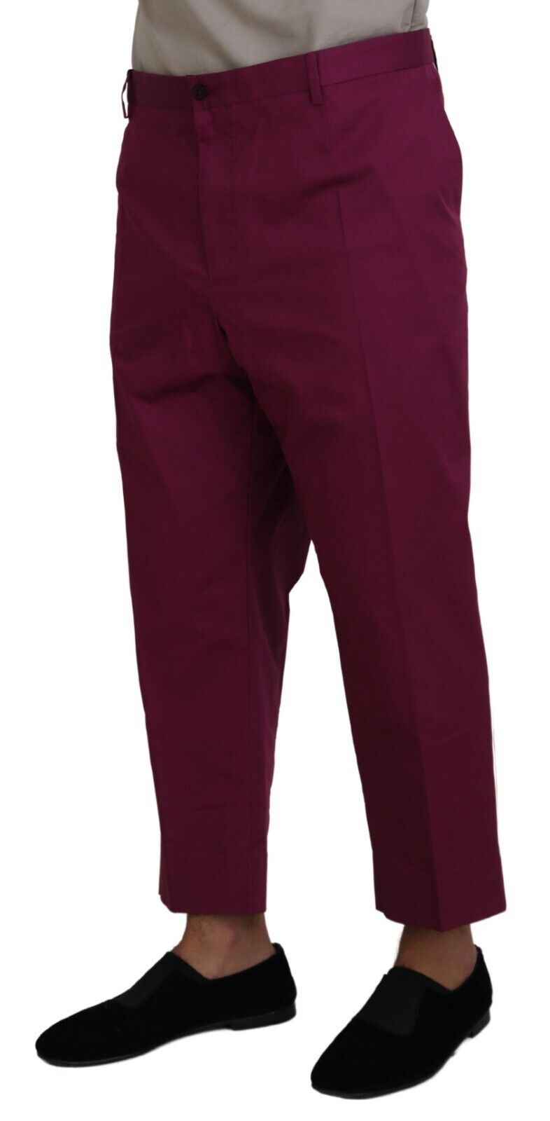 Dolce &amp; Gabbana Elegant Magenta Cotton Stretch Pants