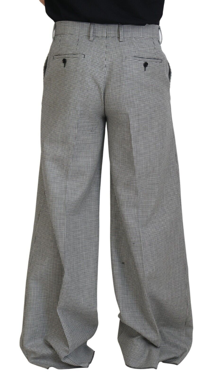 Dolce &amp; Gabbana Elegant Wool-Mohair Pants Black and White