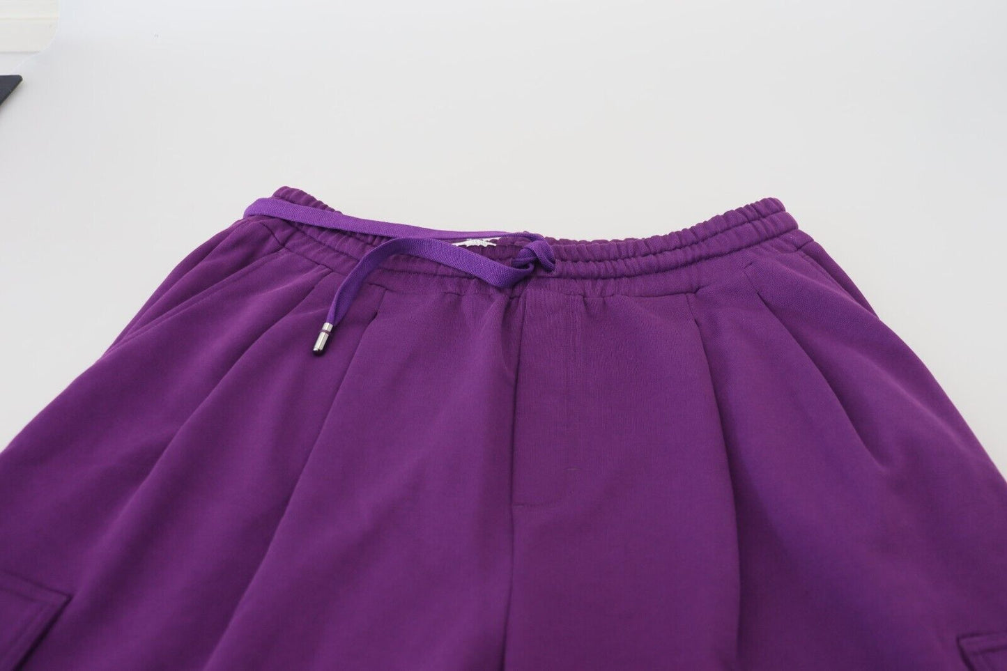 Dolce &amp; Gabbana Elegant purple cotton cargo sweatpants