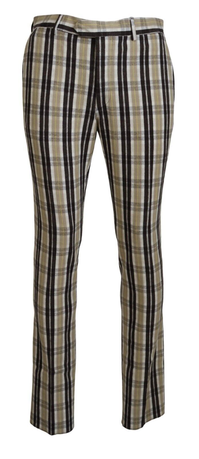 BENCIVENGA Chic multi-colored checked cotton pants