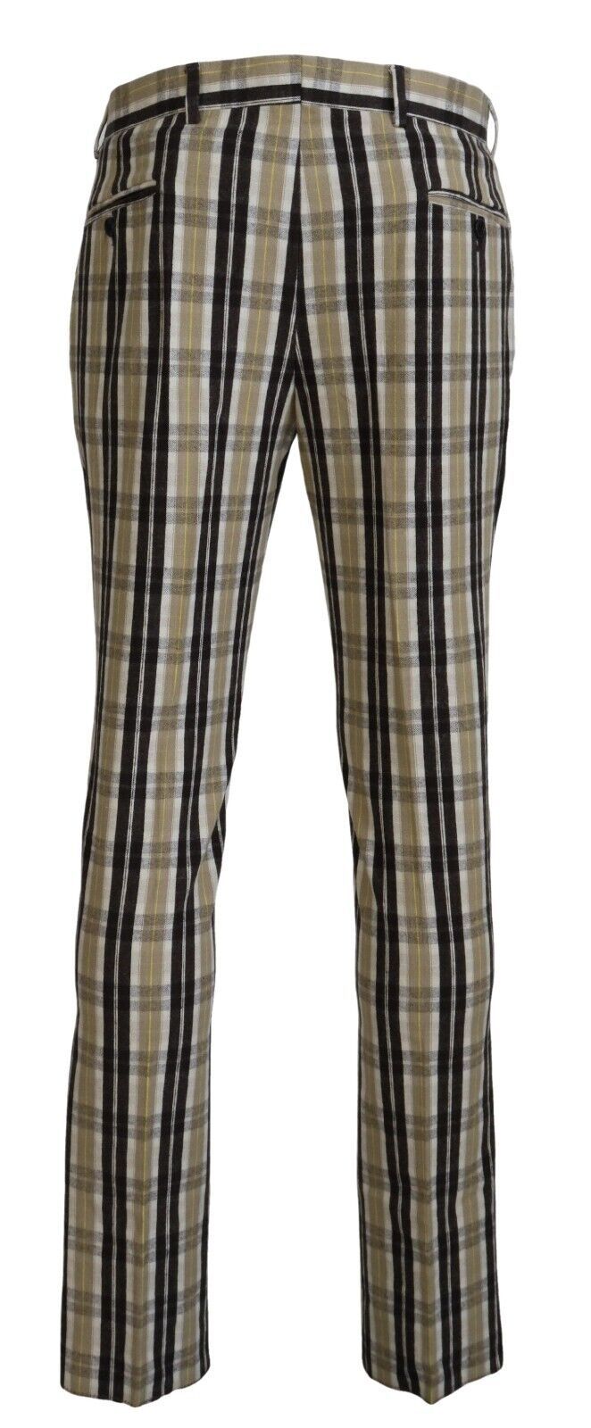 BENCIVENGA Chic multi-colored checked cotton pants