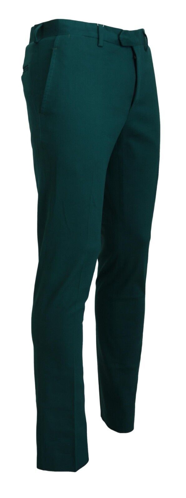 BENCIVENGA Elegantly tailored green trousers made of pure cotton