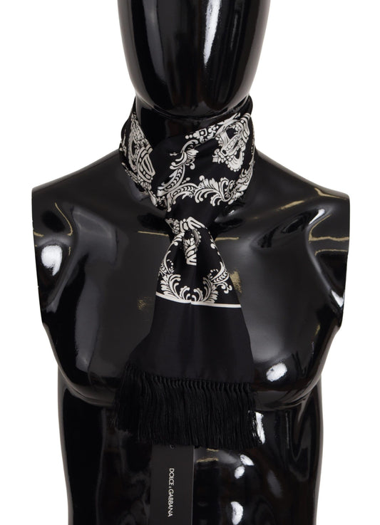 Dolce &amp; Gabbana Regal Crown Silk Scarf for Men