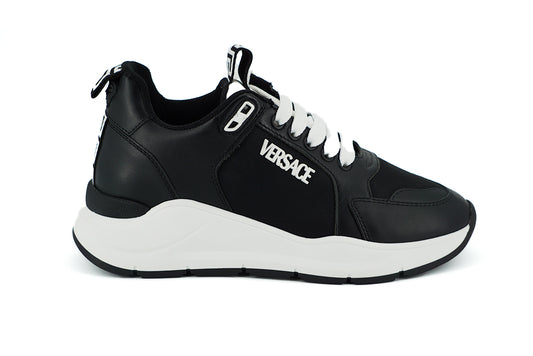 Versace Elegante monochrome Leder-Sneakers