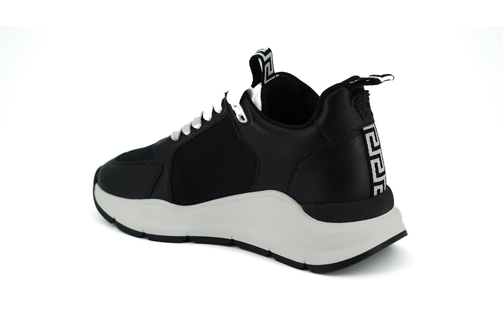 Versace Elegante monochrome Leder-Sneakers