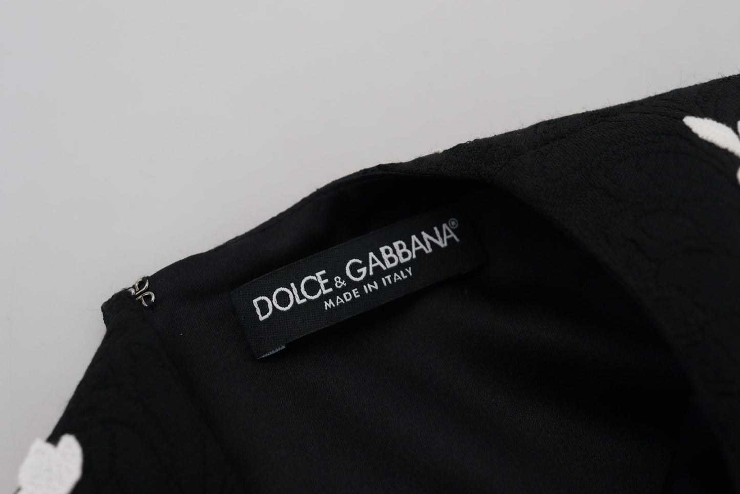 Dolce & Gabbana Elegantes Schwarzes A-Linien-Minikleid mit Spitzenbesatz