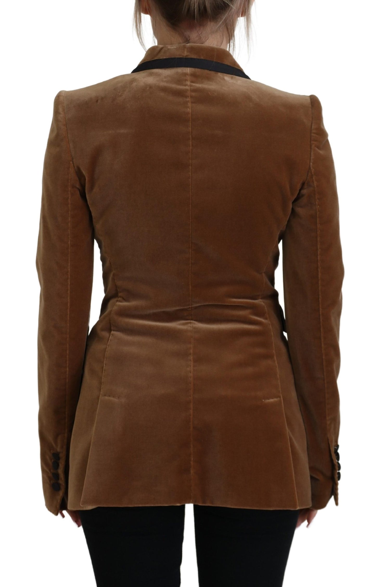 Dolce &amp; Gabbana Elegant double-breasted brown blazer jacket