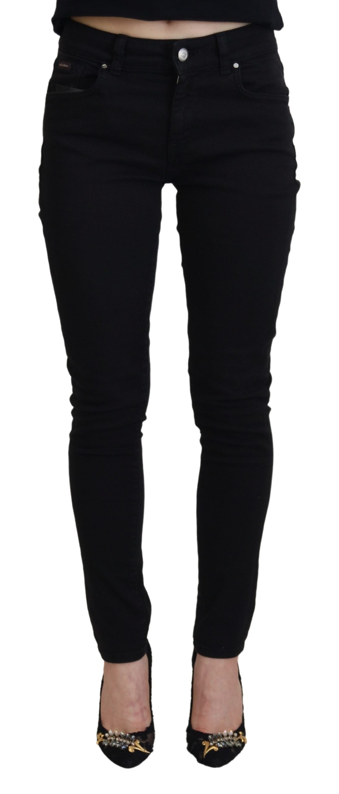 Dolce &amp; Gabbana Chic black denim pants - timeless elegance