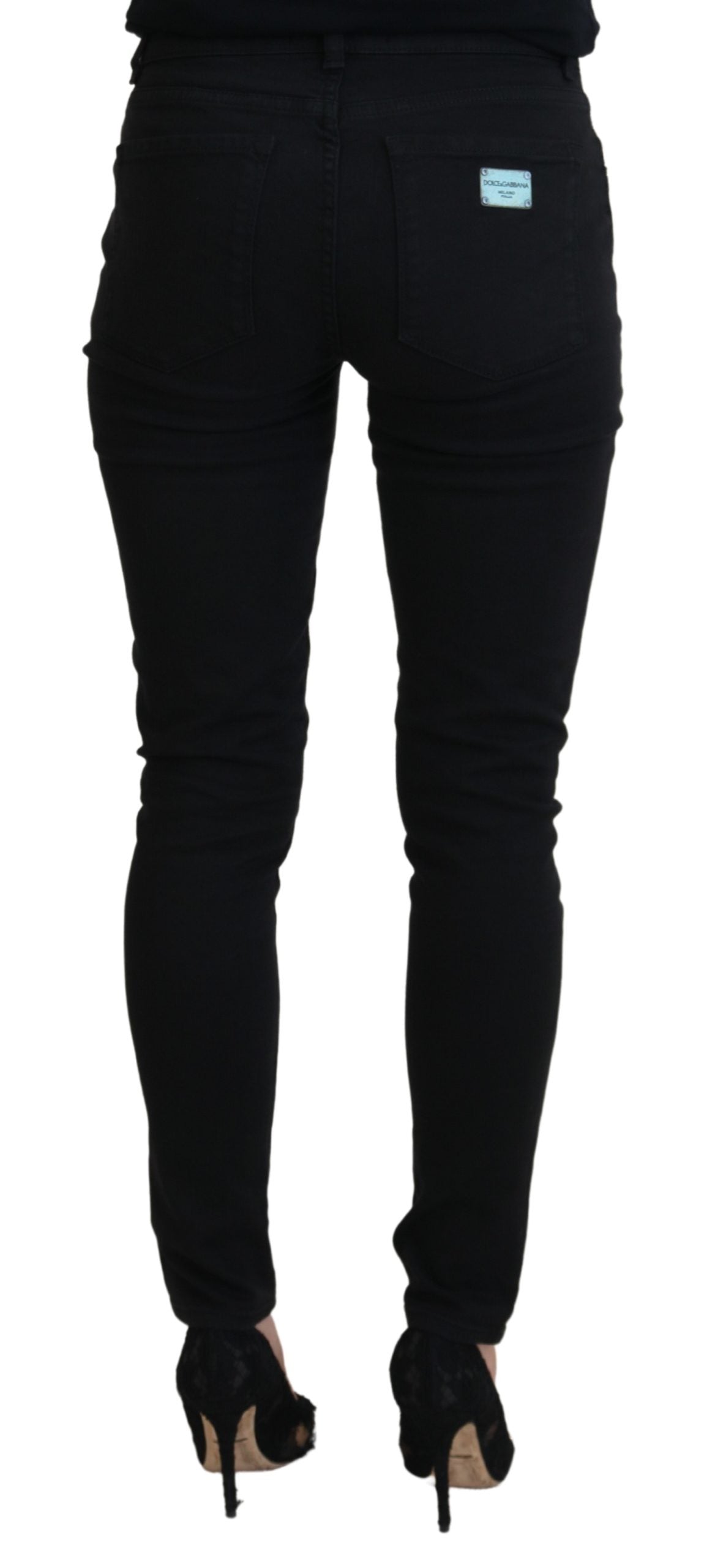 Dolce &amp; Gabbana Chic black denim pants - timeless elegance